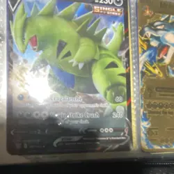 Pokemon TCG Mixed Card Lot Binder Pages Holo/Foil V EX Mega Tyranitar Pikachu - Image 1