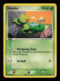 Treecko 67/100 Crystal Guardians Pokemon Card - - Image 1