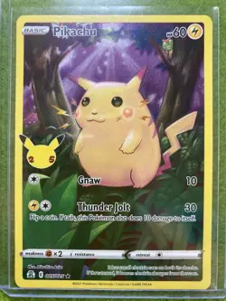 PACK FRESH - Pikachu CARD CELEBRATIONS FULL ART 2021 Pokemon PIKACHU Card Art - Image 3