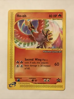Pokemon Card Ho-oh Wizards of the Coast Series #52 Black Star Promo - Image 1