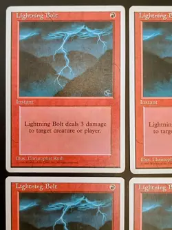 MtG | 4 x Lightning Bolt | Fourth Edition | Magic The Gathering - Image 2