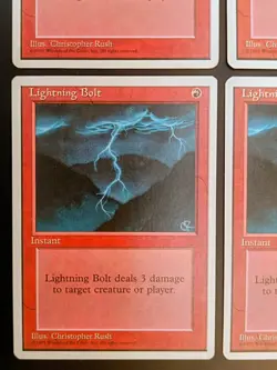 MtG | 4 x Lightning Bolt | Fourth Edition | Magic The Gathering - Image 4