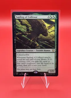 MTG Sapling of Colfenor Rare Black Green Legendary Creature - Image 1