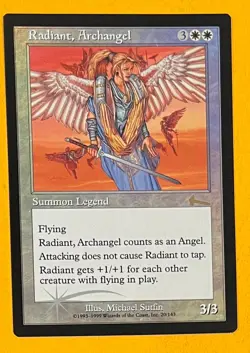 MTG RADIANT, ARCHANGEL (FOIL) Urza's Legacy NM (OldManMTG 009-757) - Image 1