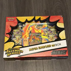 Pokemon TCG Ascended Heroes Mega Emboar Ex Box. Brand New & Sealed - Image 1