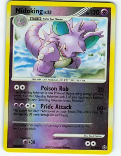 Nidoking - Reverse Holo - 34/132 Secret Wonders - Pokemon TCG - 2007 - Image 1