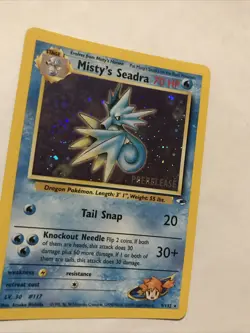 Misty's Seadra PRERELEASE Gym Heroes - Holo Rare 9/132 WOTC Card NM Pokemon TCG - Image 2