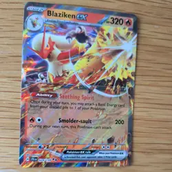 BLAZIKEN EX 024/159 POKEMON CARD (JOURNEY TOGETHER SET) HALF ART HOLO - Image 3