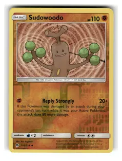 Sudowoodo 110/214 Uncommon Lost Thunder Pokemon Reverse Holo Near Mint - Image 1