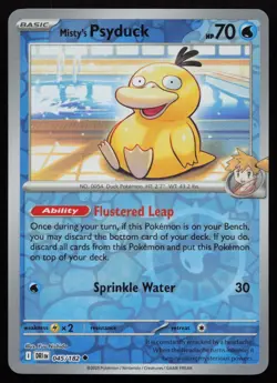Misty's Psyduck 045/182 Uncommon Destined Rivals Pokemon Reverse Holo Near Mint - Image 1