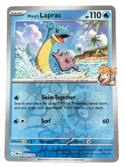 Misty's Lapras Reverse Holo 050/182 - Destined Rivals 2025 S&V Pokemon TCG - Image 1