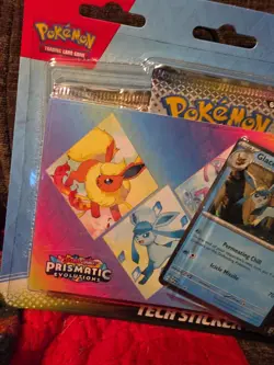 Pokemon TCG Prismatic Evolutions Glaceon Tech Sticker Collection - Image 3