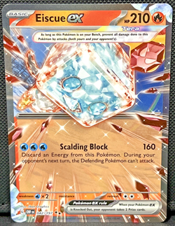 Eiscue EX 042/197 Double Rare Holo - SV03 - Obsidian Flames - NM - Pokemon TCG - Image 1