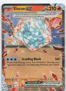 Eiscue ex 042/197 Double Rare Holo SV03: Obsidian Flames NM Pokemon - Image 1