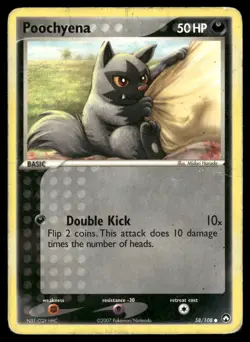 Poochyena 58/108 Common Power Keepers Pokemon Damaged - Image 1