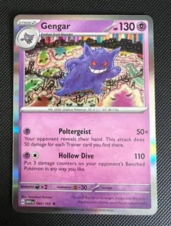 Pokemon Gengar Scarlet and Violet 151 094/165 Holo - Image 2