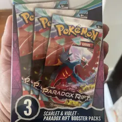 Pack of 3 Scarlet & Violet - Paradox Rift Booster Packs. New Seal. Pokemon TCG - Image 1