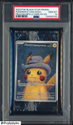 Pokemon Pikachu with Grey Felt hat Van Gogh 085 Graded Sealed Promo PSA 10 - Image 1