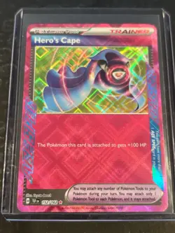 Hero's Cape 152/162 ACE SPEC Rare Temporal Forces Pokemon Holo Near Mint - Image 1