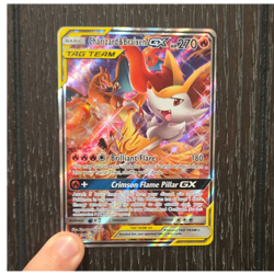 Pokemon TCG Charizard & Braixen GX TAG TEAM Holo SM230 270HP 180 Attack - Image 1