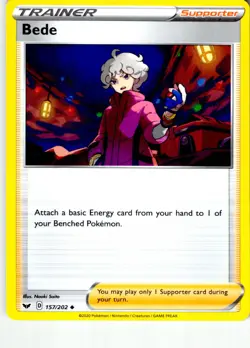 Set Of 4 Bede 157/202 Uncommon Sword & Shield Pokemon Lightly Played - Image 1