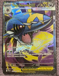 Mega Sharpedo EX 113/094 Full Art Ultra Rare Phantasmal Flames Pokemon TCG - Image 1