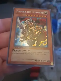 Yugioh Gilford The Lightning CT2-EN001 Limited Edition Secret Rare NM/LP - Image 2
