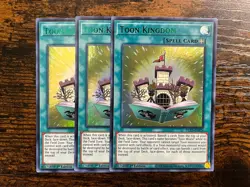 3x Toon Kingdom (Green Name) DLCS-EN074 Ultra Rare 1st Edition Near Mint YuGiOh! - Image 1