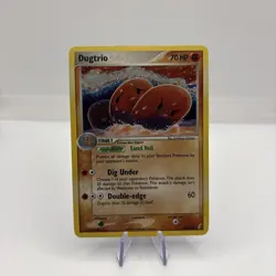 Pokemon Card: Dugtrio HOLO 5/100 EX Crystal Guardians Set Rare! GD - Image 1