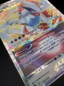Lugia VSTAR 139/195 Silver Tempest Ultra Rare Holo Pokemon Card NM - Image 4
