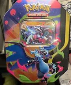 Pokemon Mega Charizard Tin 2026 Trading Card Game Standard Size - Image 1