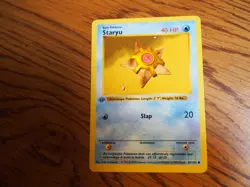 Pokemon 1999 1st Edition Shadowless Base Staryu common card - Image 1