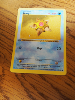 Pokemon 1999 1st Edition Shadowless Base Staryu common card - Image 2