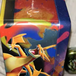 Pokemon Mega Charizard X ex Tin Factory Sealed 4 Booster Packs + Promo Card - Image 3