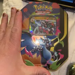 Pokemon Mega Charizard X ex Tin Factory Sealed 4 Booster Packs + Promo Card - Image 5