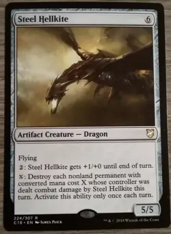 Steel Hellkite #224/307 MTG Commander 2018 Rare NM - Image 1