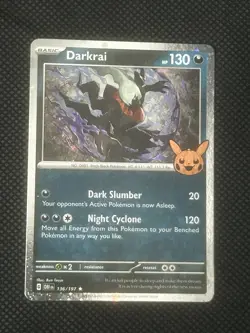 Darkrai 136/197 Trick Or Trade 2024 Rare Cosmos Holo Pokemon TCG Card - Image 1