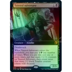 Foil Tainted Adversary (extended Art) M/NM Magic MTG Innistrad: Midnight Hunt - Image 1