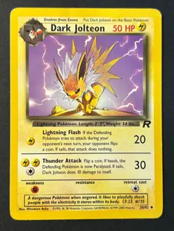 Dark Jolteon 38/82 - Uncommon Team Rocket - WOTC Pokemon Card HP - Image 1