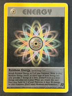 Rainbow Energy 80/82 Rare Team Rocket - WOTC Pokemon Card HP - Image 1