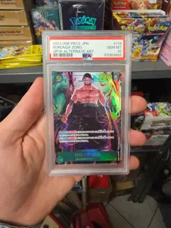 One Piece Wings Of The Captain Zoro Roronoa OP06-118 Alternate Art PSA 10 Jap - Image 1