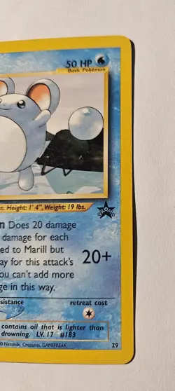 Pokemon Card - TCG Marill Promo Regular Card #29 - Image 4
