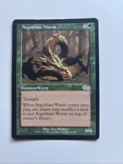MAGIC MTG - VO Argothian Wurm / Guivre Argothienne Urza's Saga MP - Image 1