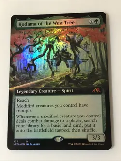 Kodama Of The West Tree Borderless Foil NM X1 Neon Dynasty Condition See Pics - Image 1