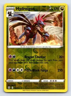 Hydreigon 115/203 Holo Rare Evolving Skies Pokemon Reverse Holo Lightly Played - Image 1