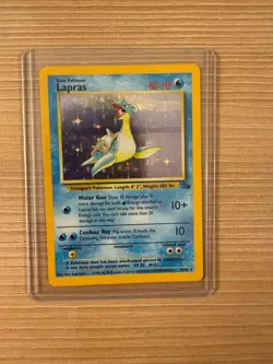 Pokemon TCG Lapras Fossil Set Holo 10/62 Rare Vintage Card 1999 - Image 1