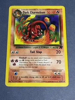 Vintage Pokemon TCG Dark Charmeleon Uncommon 32/82 Team Rocket LP - Image 4