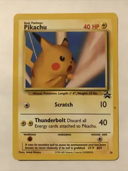 Vintage Pokemon Pikachu SNAP Promo 26 WOTC Black Star Promo - Image 1