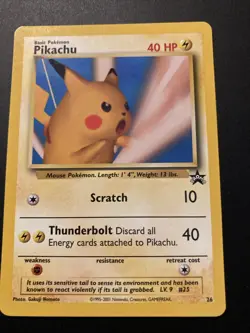 Vintage Pokemon Pikachu SNAP Promo 26 WOTC Black Star Promo - Image 3