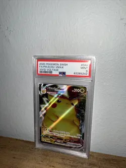 2020 Pokemon Japanese SWSH Amazing Volt Tackle #044 FA Pikachu VMAX PSA 9 MINT - Image 1